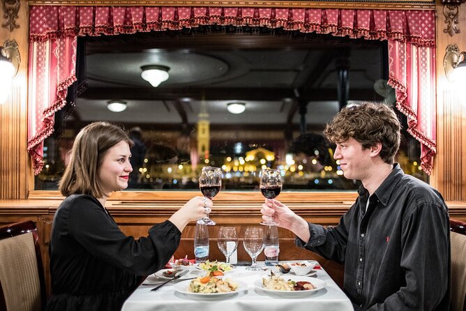 10PM Budapest Danube Cruise with Live Music & Food or Drinks - On Board Experience: Candlelight, Sparkling Wine, and Live Folk Music
