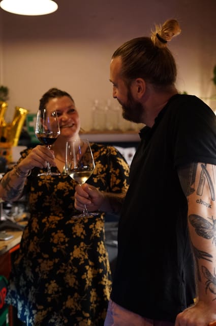 8-Tier Hungarian Wine Tasting in a Cozy Downtown Wine Bar - Entering Bortodoor: A cozy downtown wine bar setup