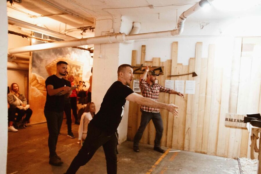Budapest: Axe Throwing Experience - How the Range Stays Safe Even When You Get Competitive