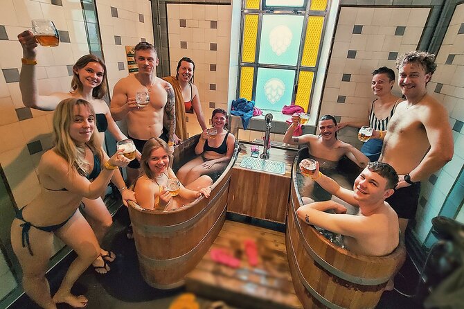 Budapest BeerSpa with Unlimited Beer and Optional Széchenyi Bath - The privacy reality: private changing space, shared viewing