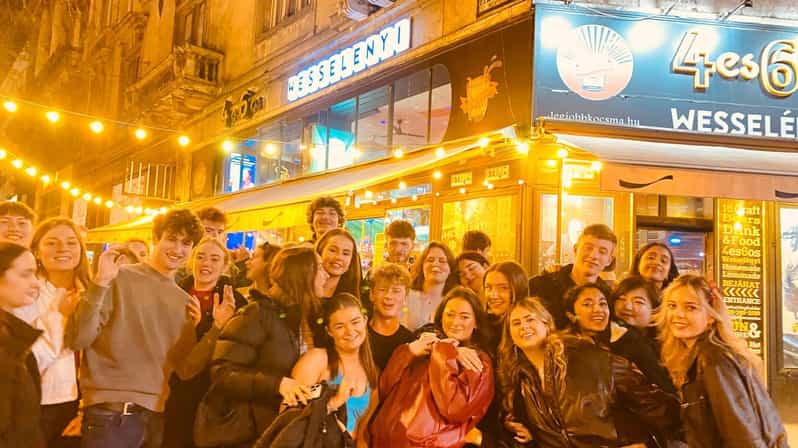 Budapest: Guided Bar Crawl with 1 Hour Open Bar and Shots - The first 30 minutes: meeting point, welcome shot, and real group energy