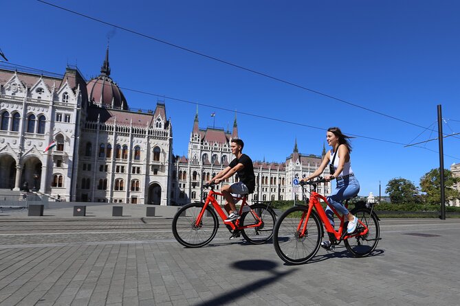 Budapest: Historic Downtown ride on E-Bicycles Buda & Pest - Parliament to the Danube: Shoes on the Bank and the View-First Philosophy