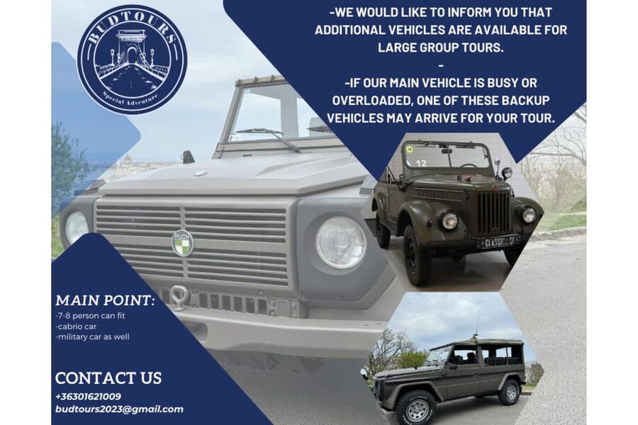 Iconic Budapest tour with Classic Russian Jeep and G-Wagon - Heroes’ Square and Andrassy Avenue, the Budapest you see on postcards