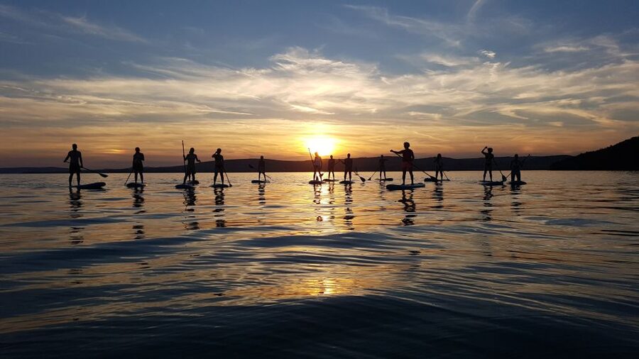 Lake Balaton: Sunset SUP Tour along the Tihany National Park - Hitting the Water: How the Tour Feels in Practice