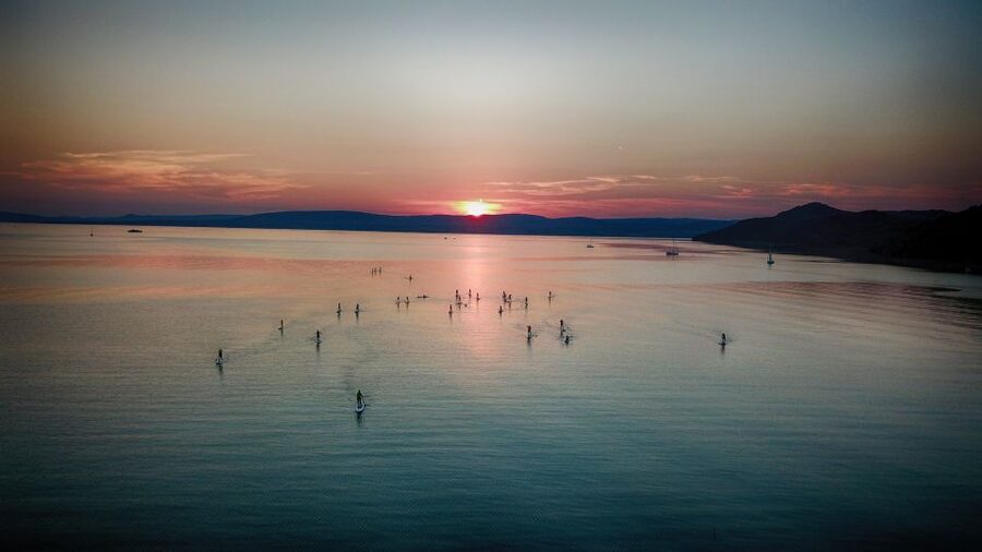 Lake Balaton: Sunset SUP Tour along the Tihany National Park - The Route Length and Turnaround Point (About 3 Kilometers)