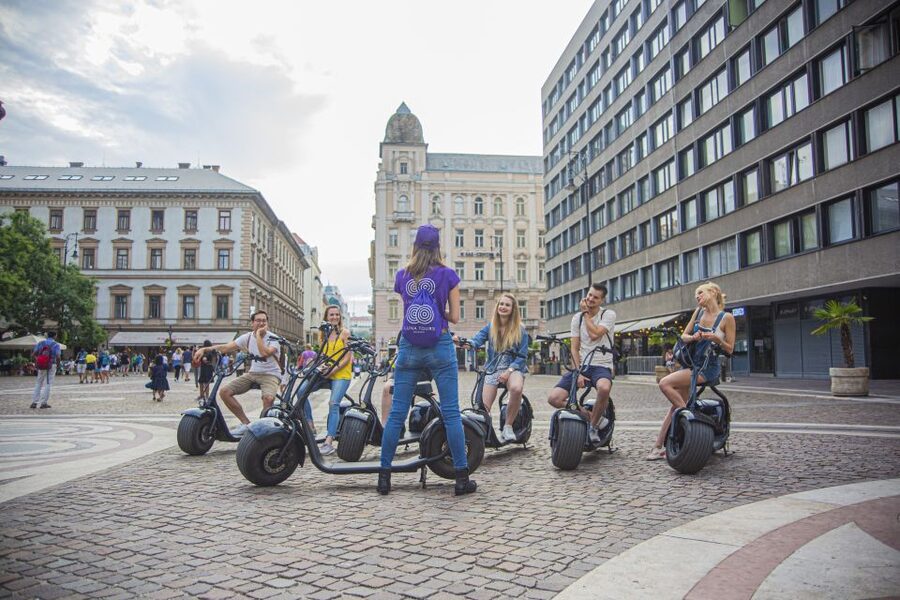 Top sights of Pest downtown on e-scooters incl. Parliament - What “small-group” really means on the street
